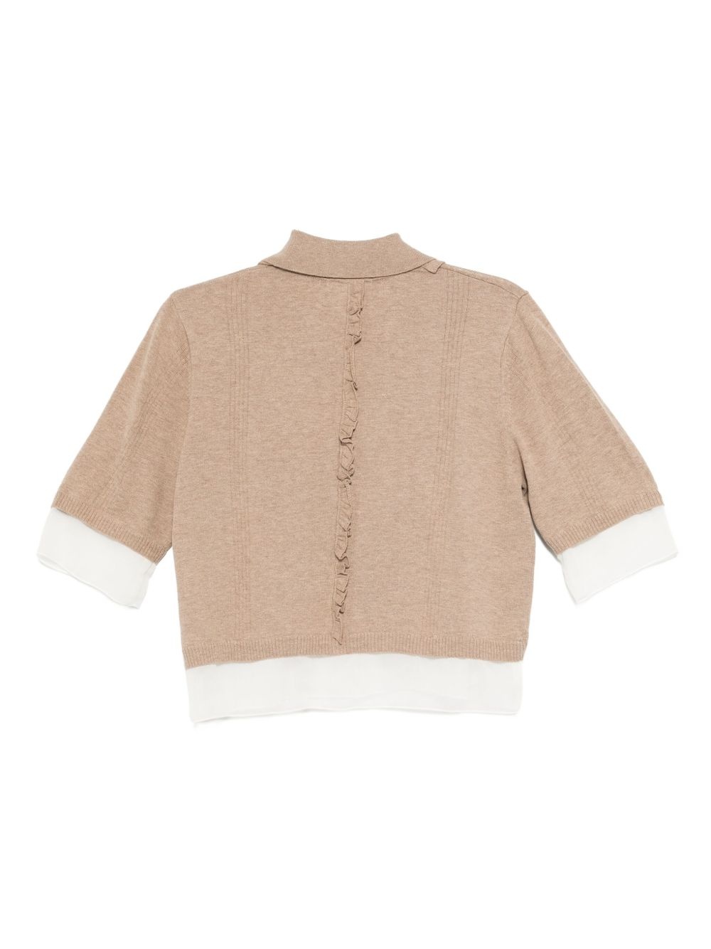 knitted polo top - 2