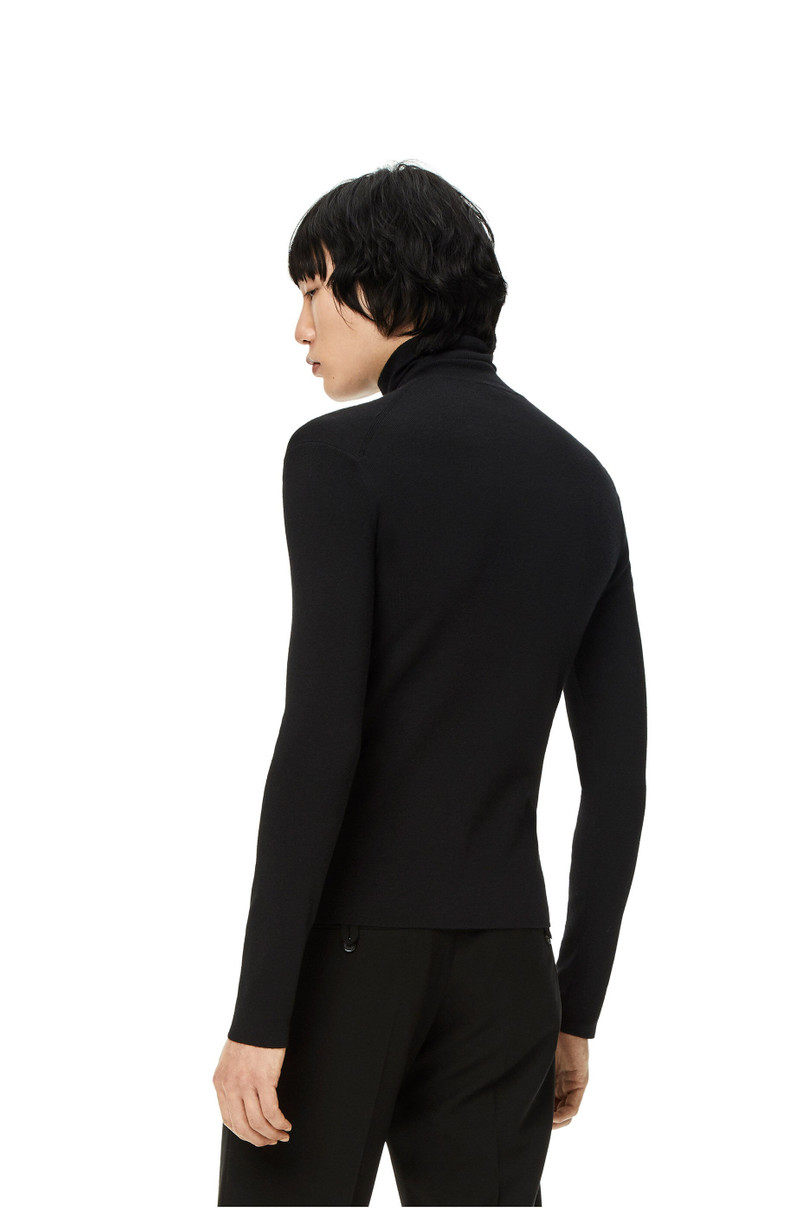 Turtleneck fine rib sweater in wool 4
