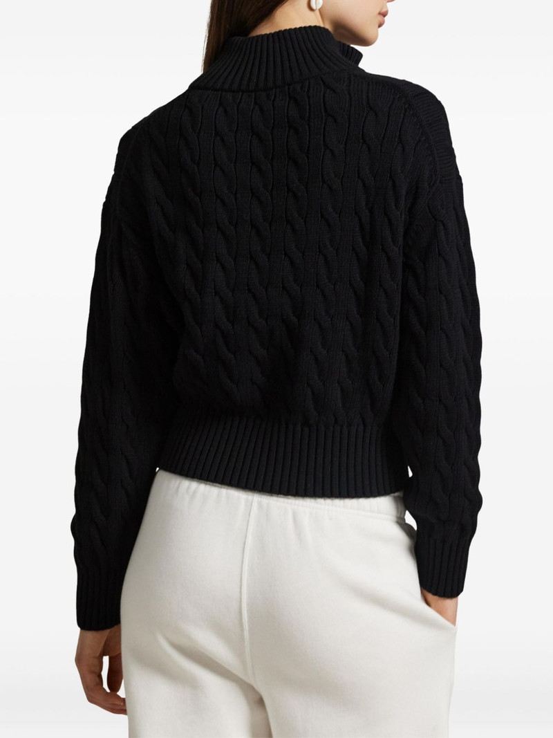 cable-knit half-zip sweater 4