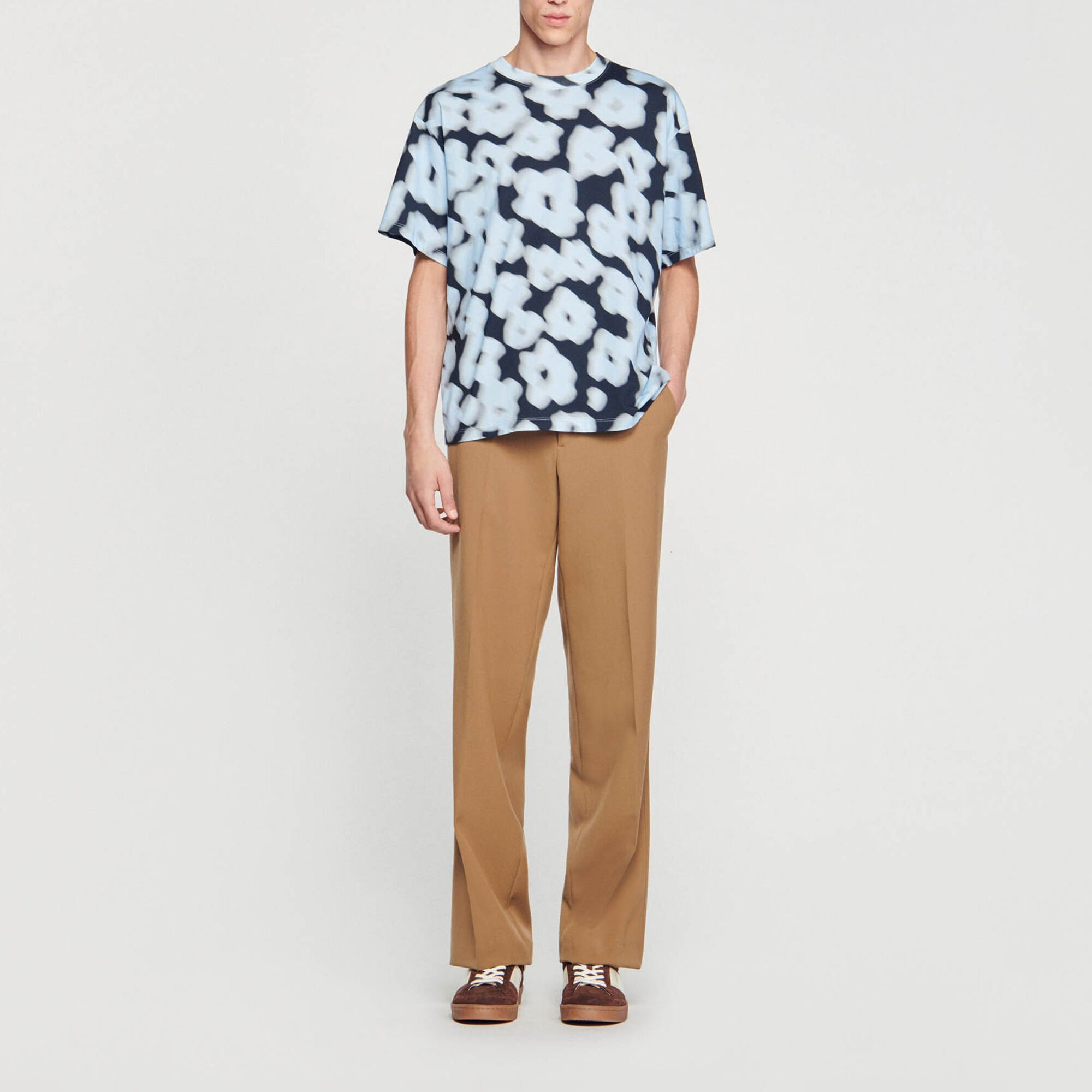BLURRY FLORAL COTTON T-SHIRT - 2