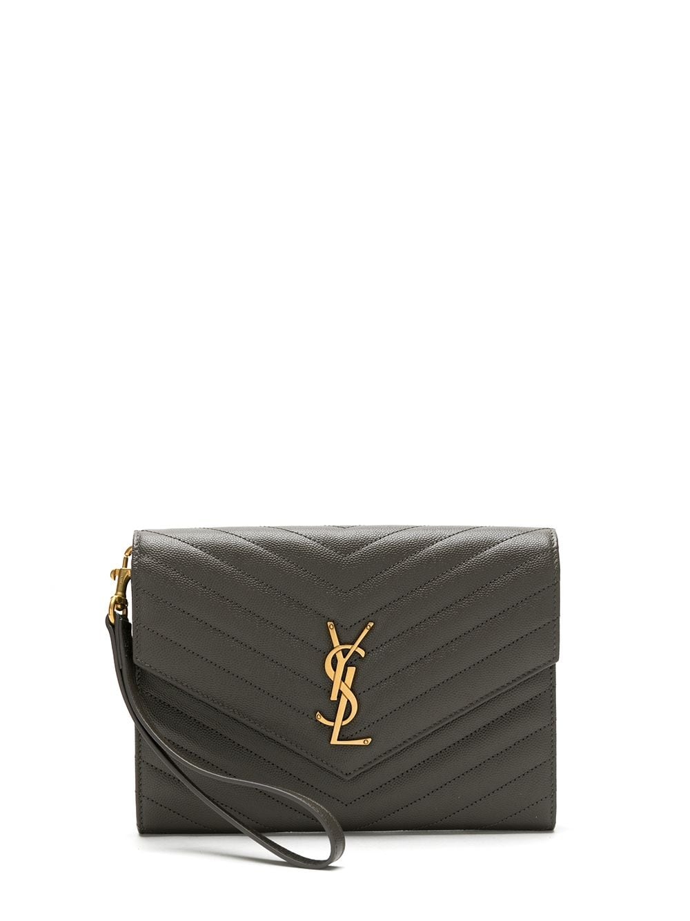 matelassé monogram clutch bag - 1