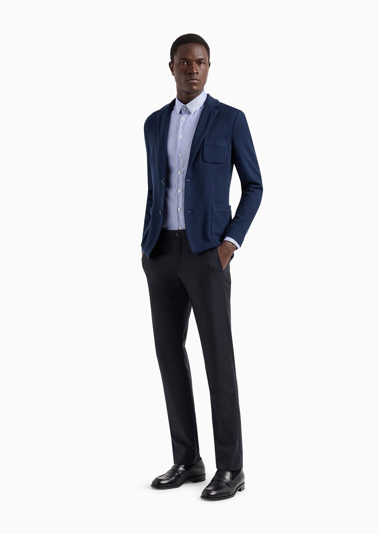 Upton Line single-breasted jacket in silk and cotton - 4