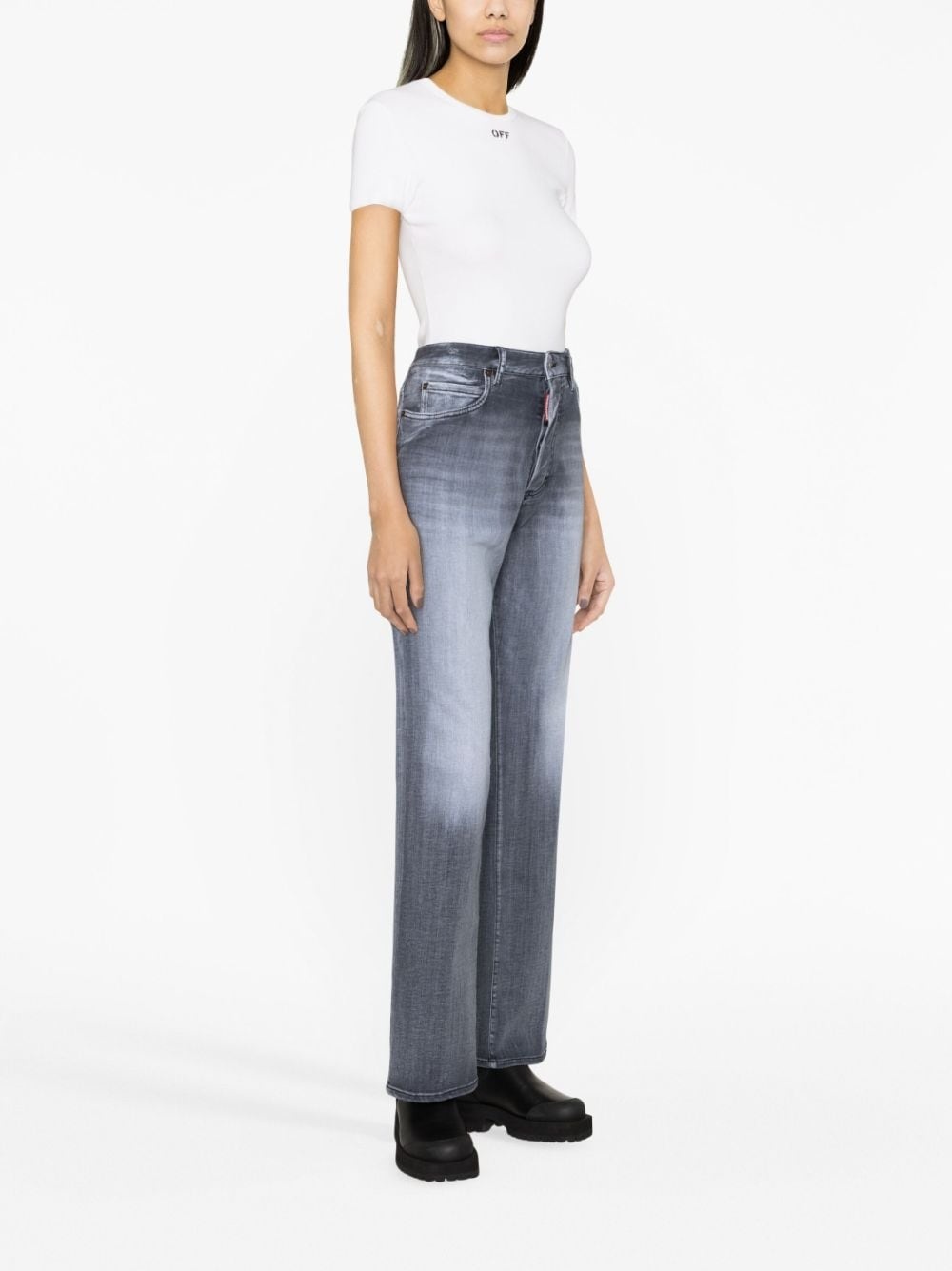 high-rise straight-leg jeans - 3
