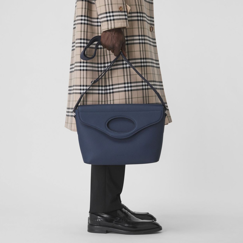 Grainy Leather Pocket Messenger Bag 10