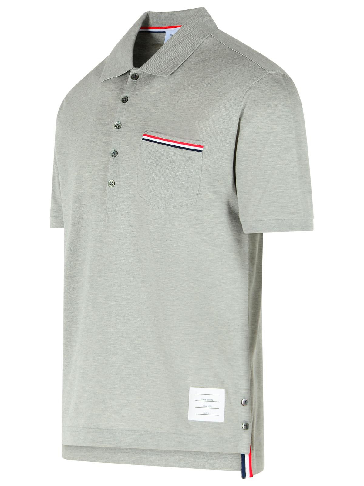 Thom Browne Grey Cotton Polo Shirt Men - 2