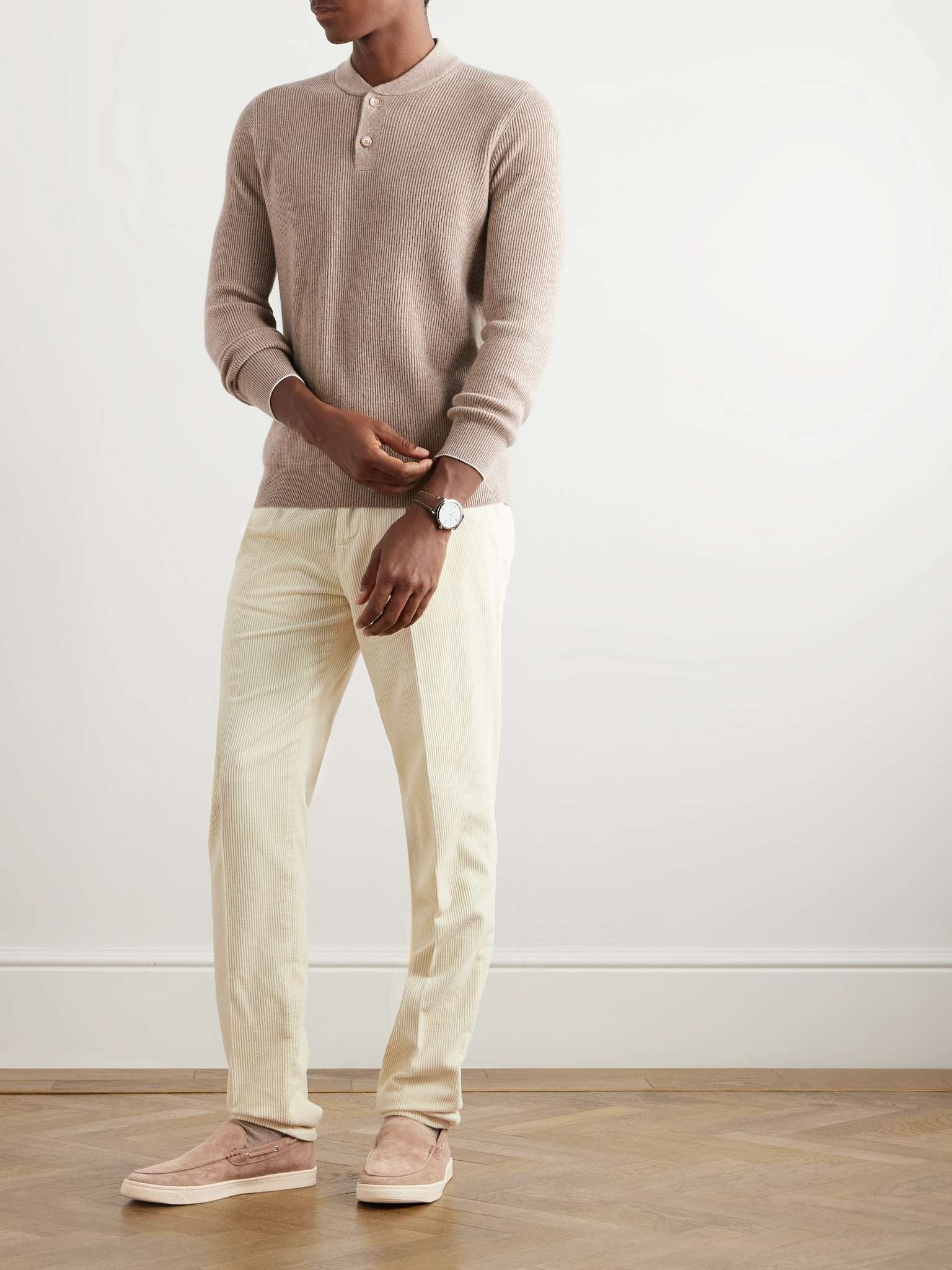 Slim-Fit Ribbed Cashmere Sweater - 2