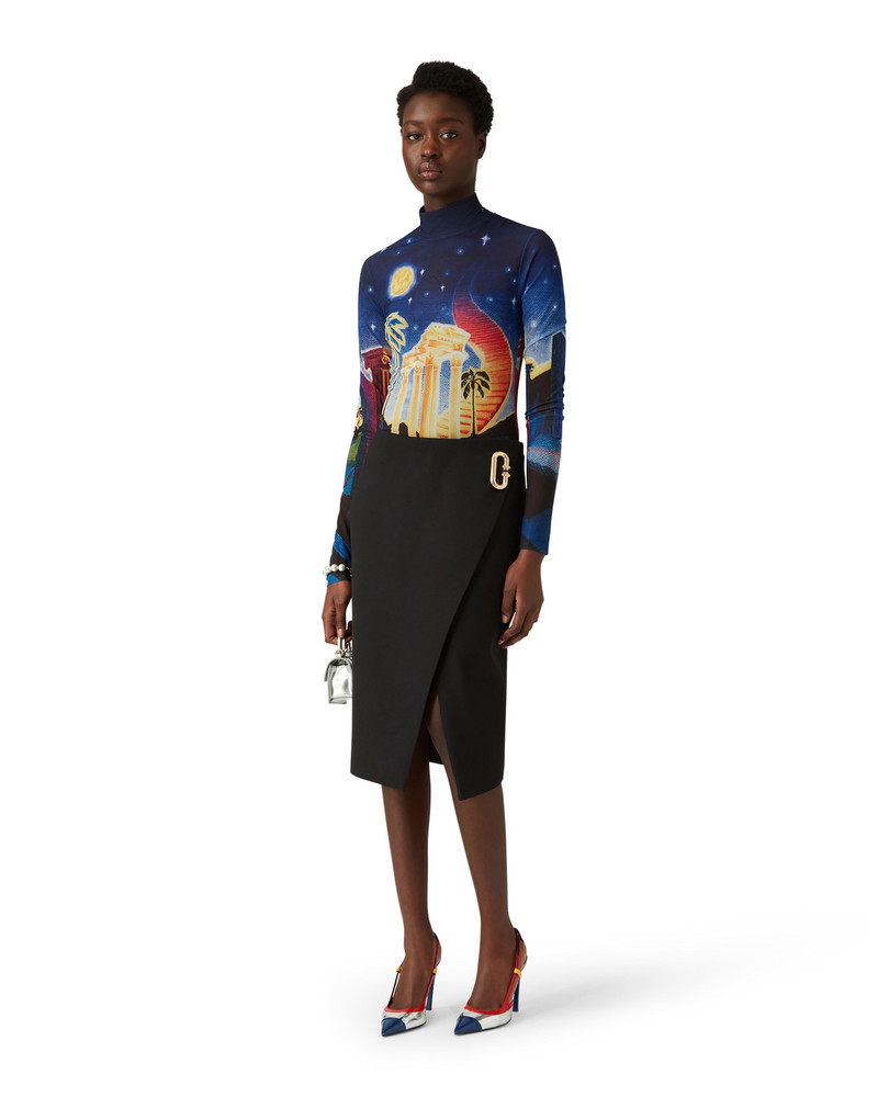 CASABLANCA Tailored Wrap Skirt | Casablanca Paris outlook