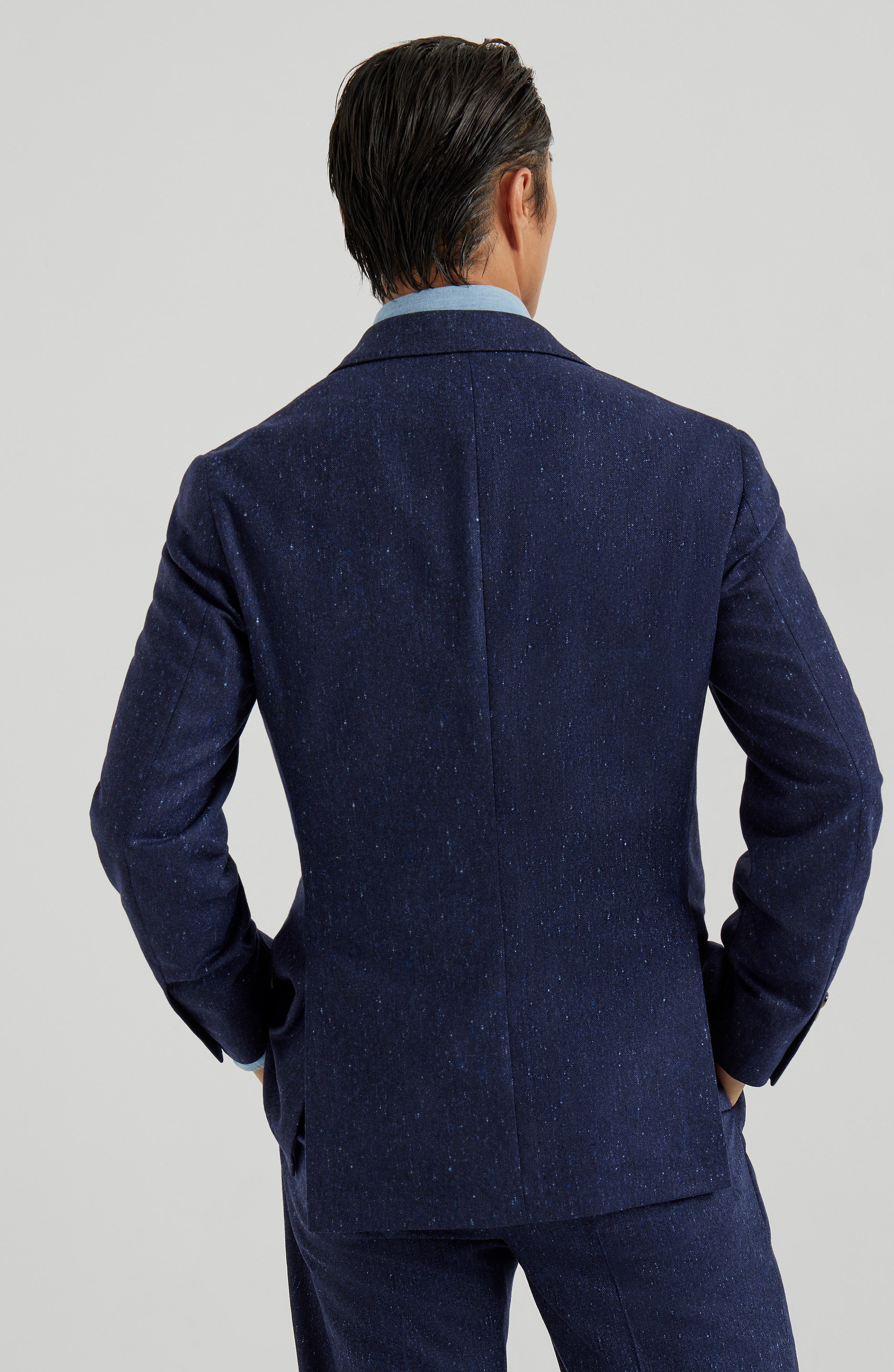 Brunello Cucinelli Grisaille Cavallo blazer in Sapphire at Nordstrom - 3