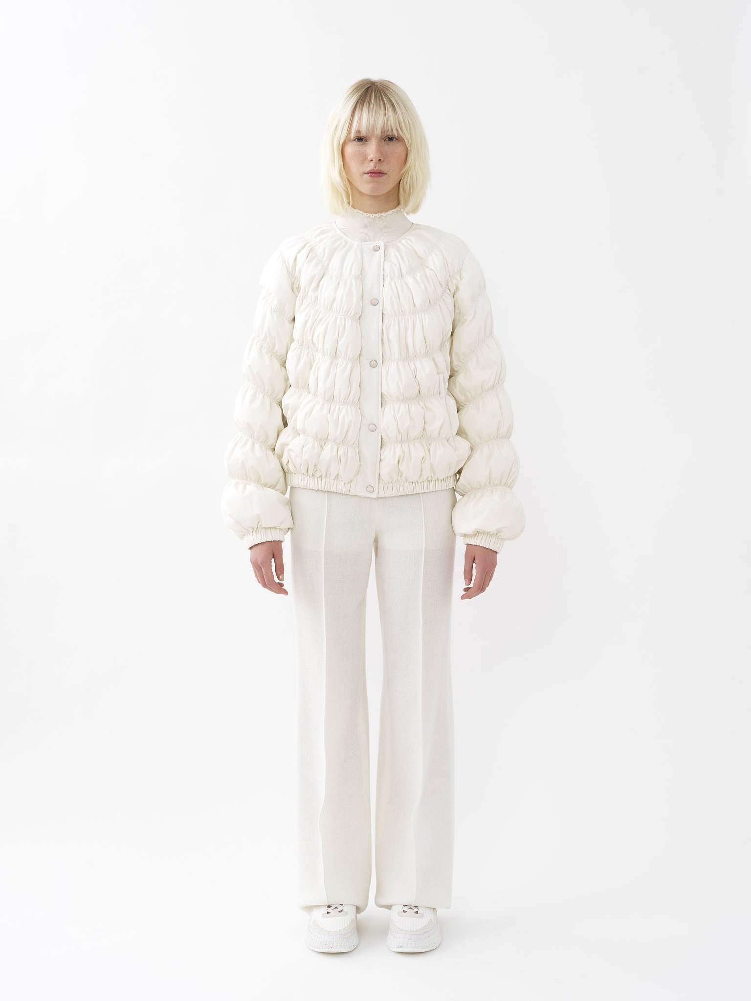 RUCHED PUFFER JACKET - 4