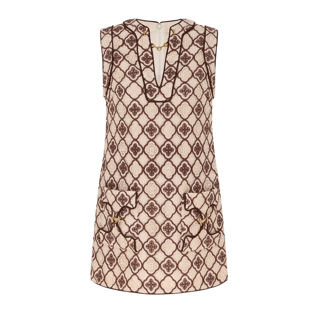 Luna Guipure Shift Dress - 1