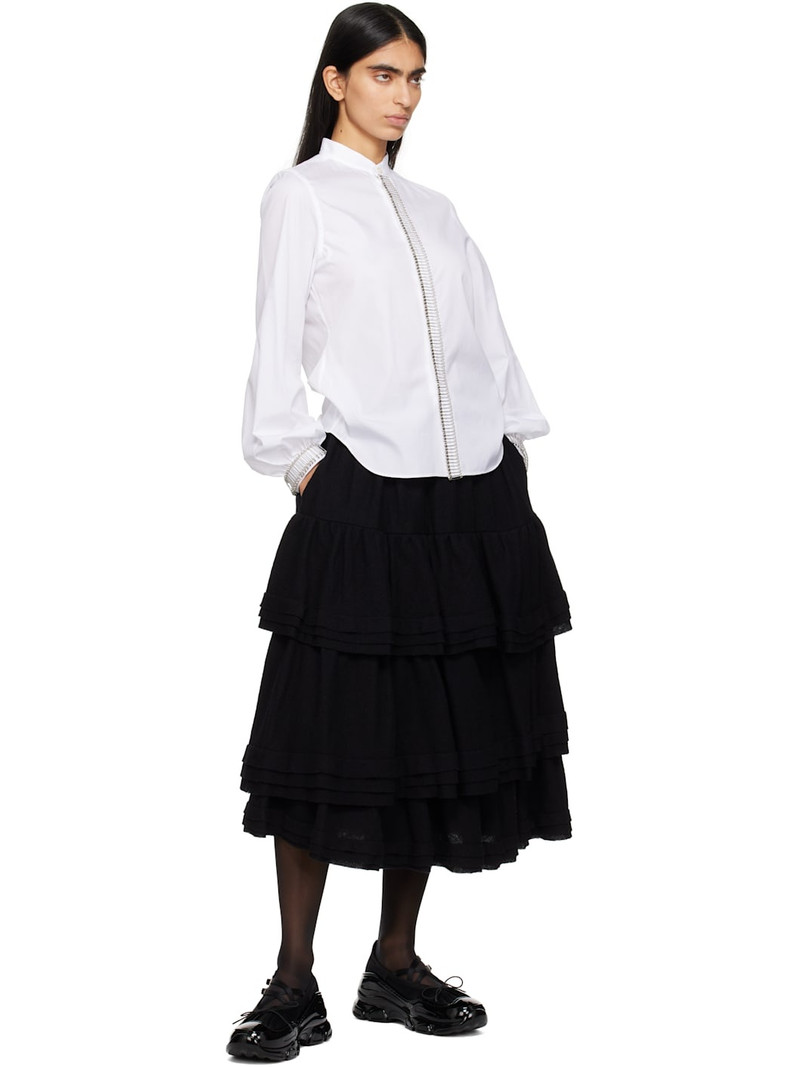 Noir Kei Ninomiya White Safety Pin Shirt outlook