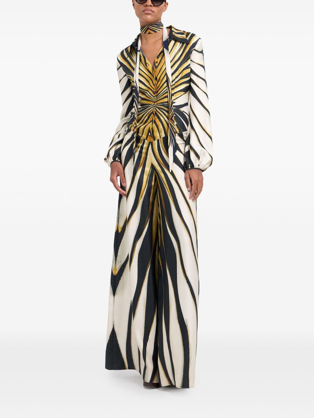 Ray of Gold print silk jumpsuit - 2