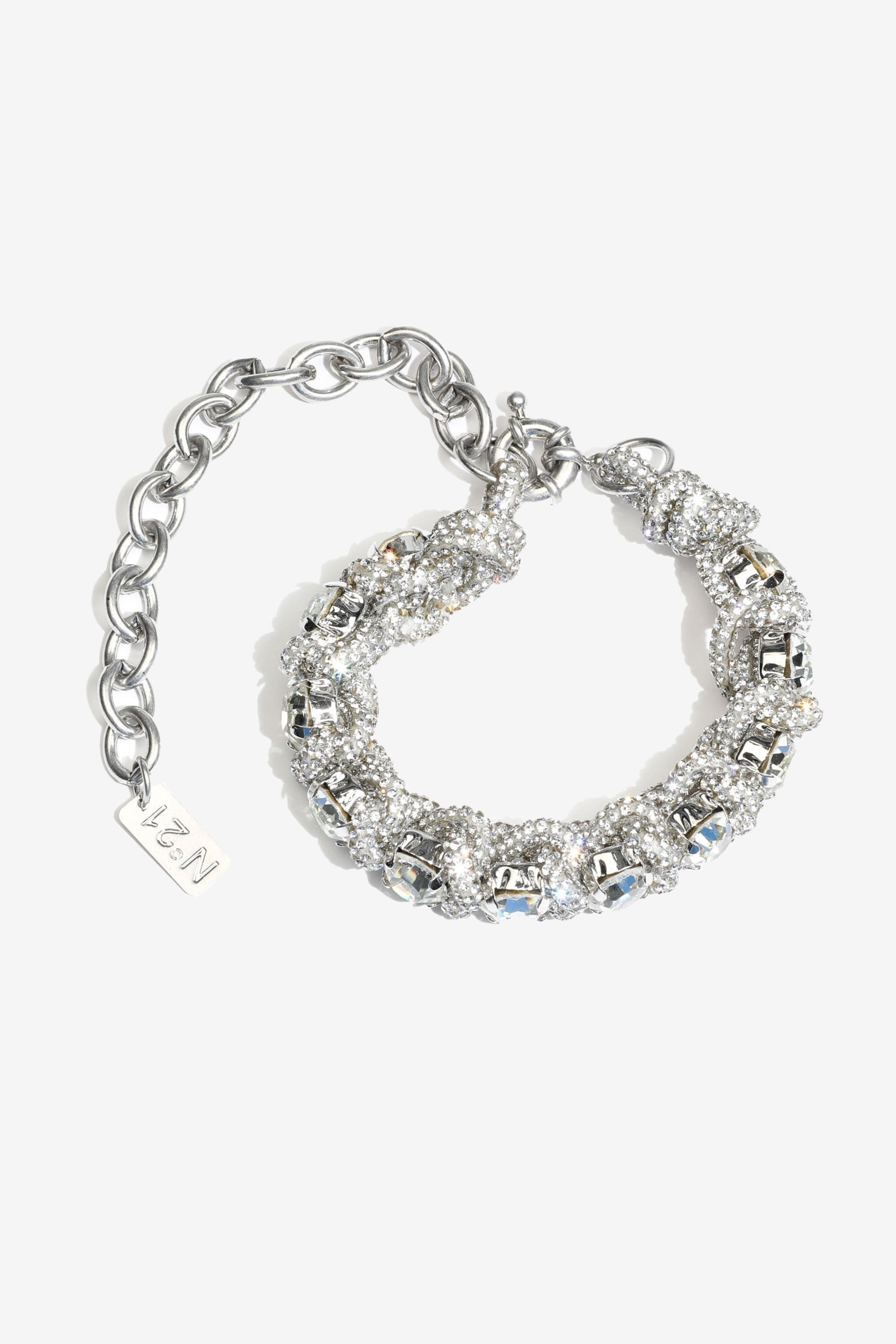 TWISTED CRYSTAL-EMBELLISHED BRACELET - 1