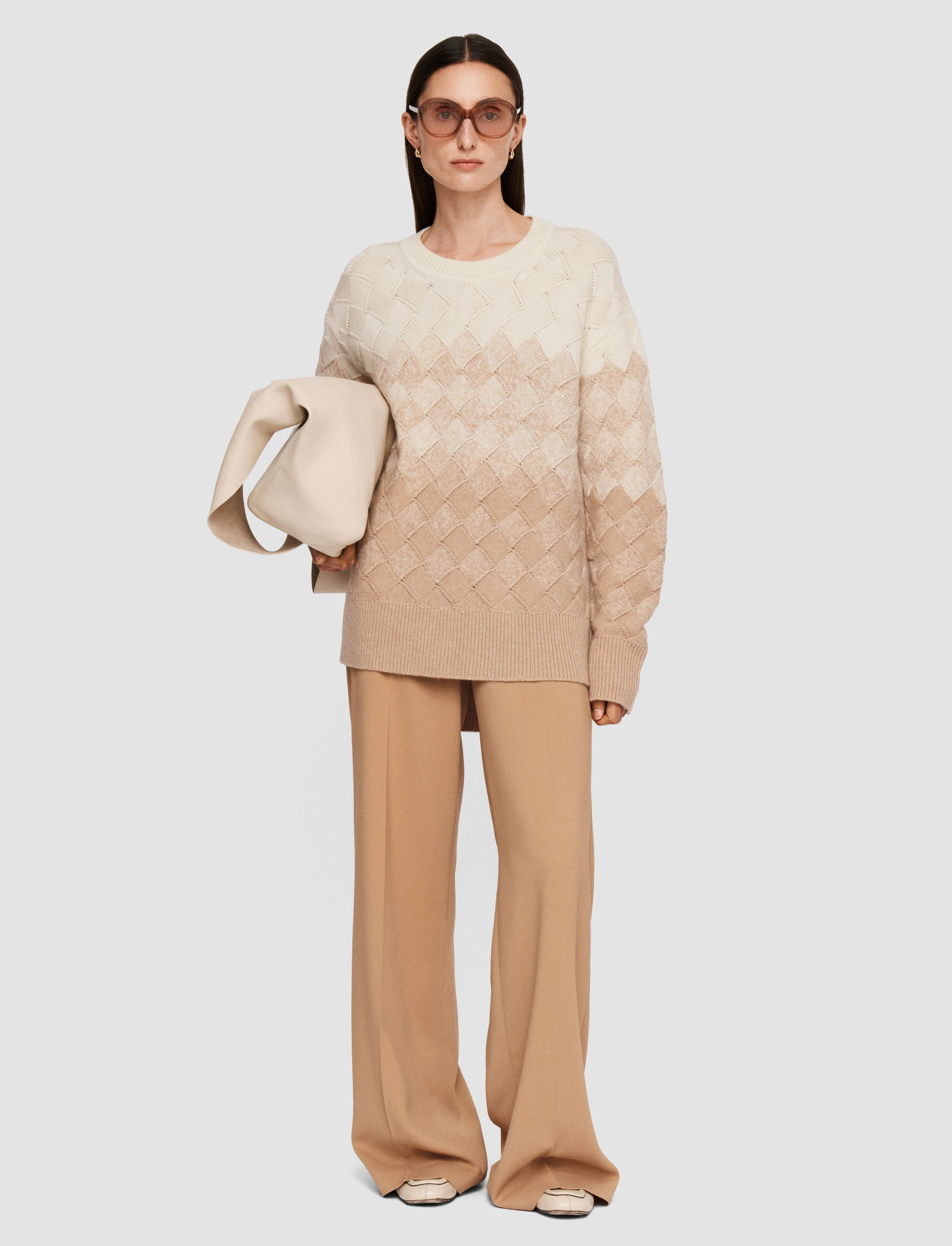 Weave Knit Round Neck Jumper - 2