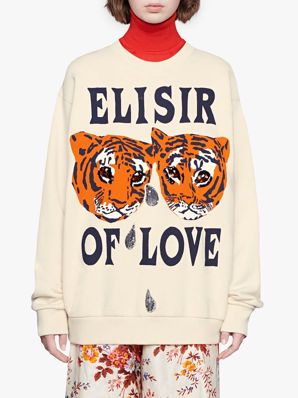 tiger print sweatshirt - 3