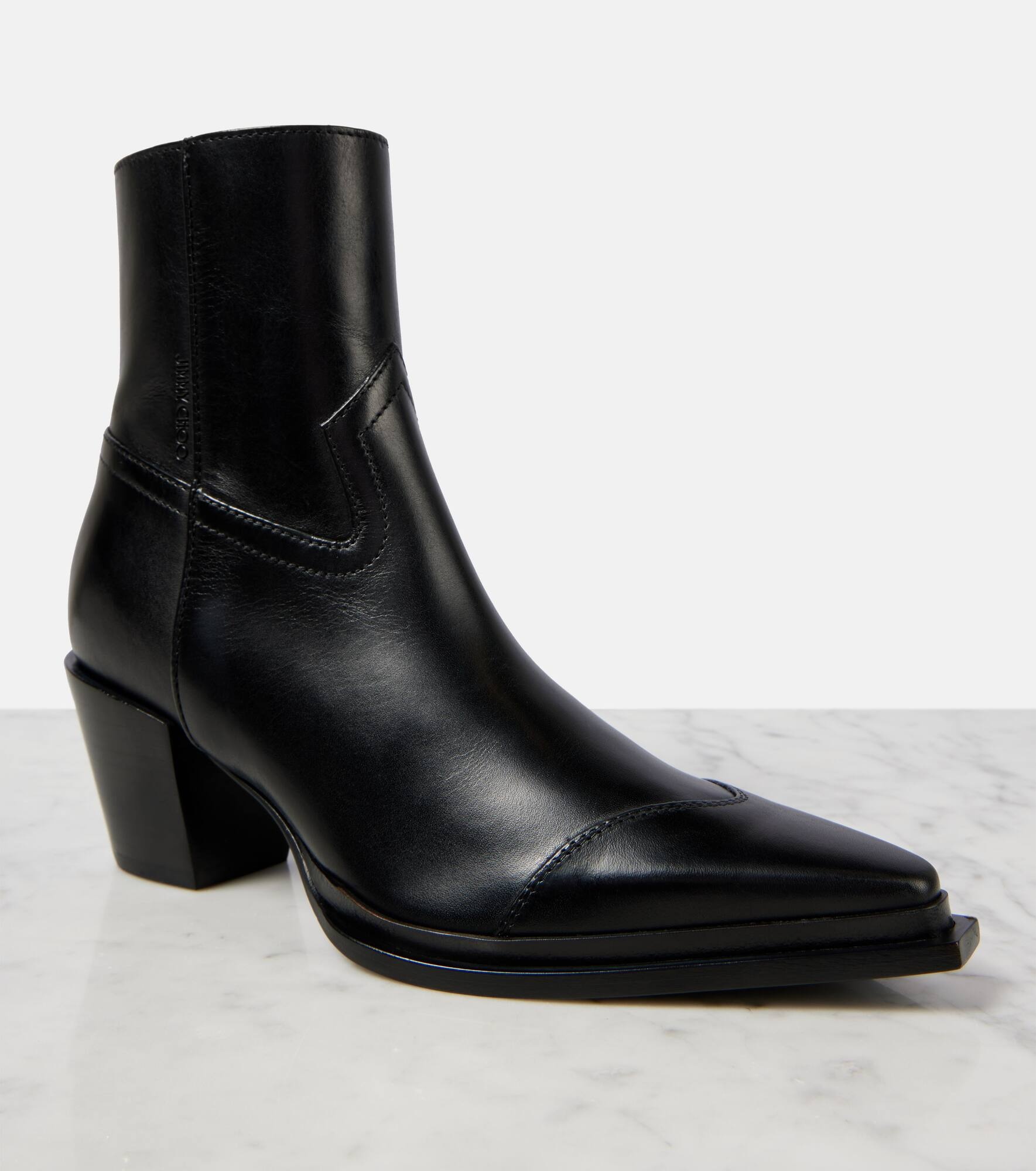 Cece 60 leather ankle boots - 6
