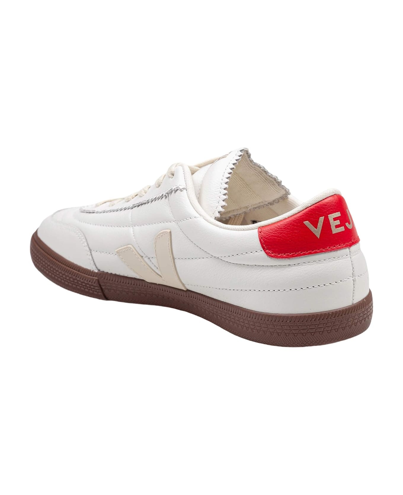 Panenka Leather Sneakers White And Red - 3