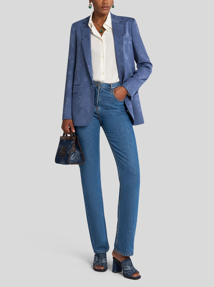 FLORAL JACQUARD JACKET - 3