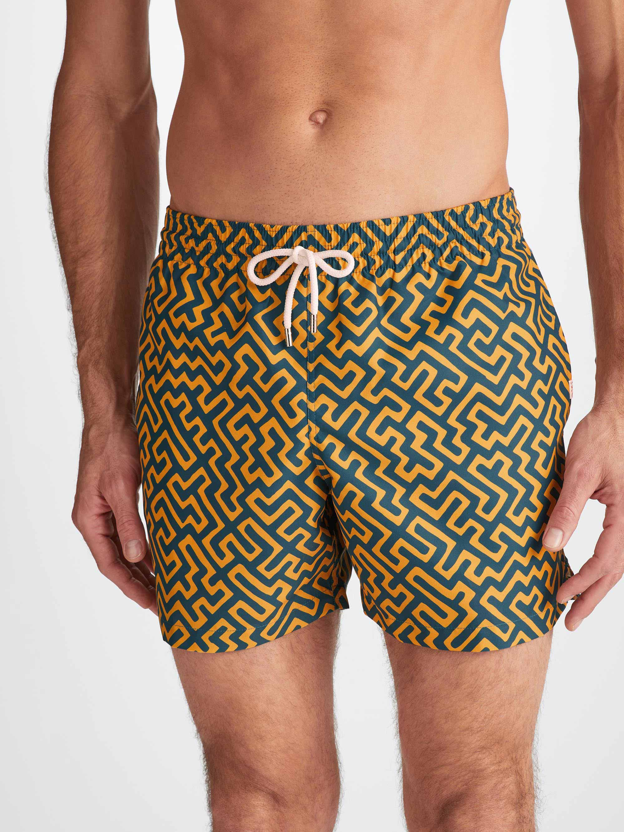 Men's Short Swim Shorts Tropez 16 Teal - 5