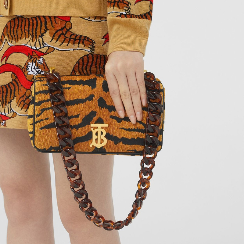 Small Tiger Striped Cotton Lola Bag 3