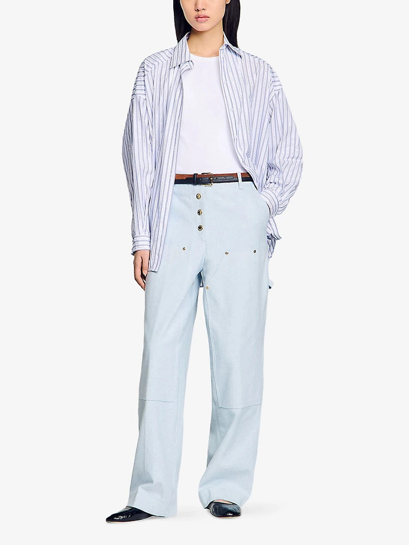Sandro Straight-Leg Faded-Wash Denim Jeans outlook