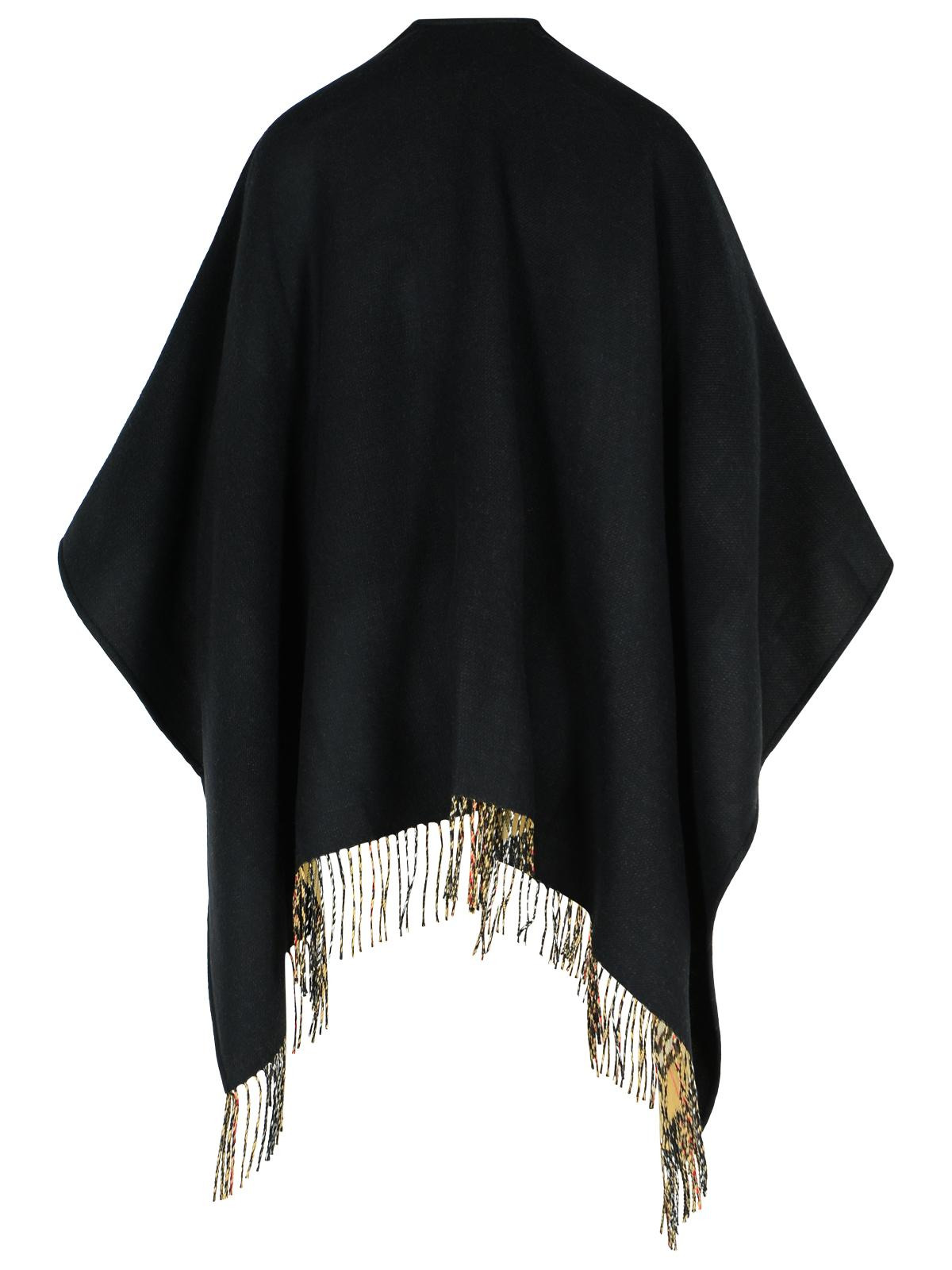 Burberry Reversible Black Wool Cape Women - 3