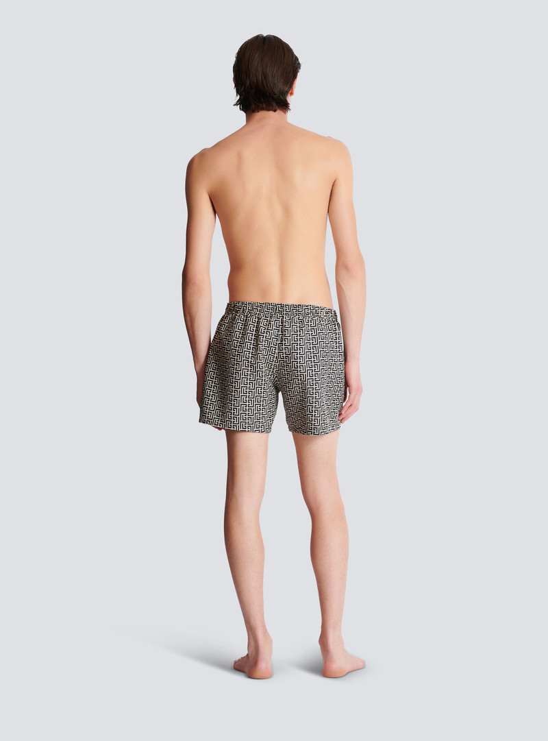 Printed PB Labyrinth swim shorts 4