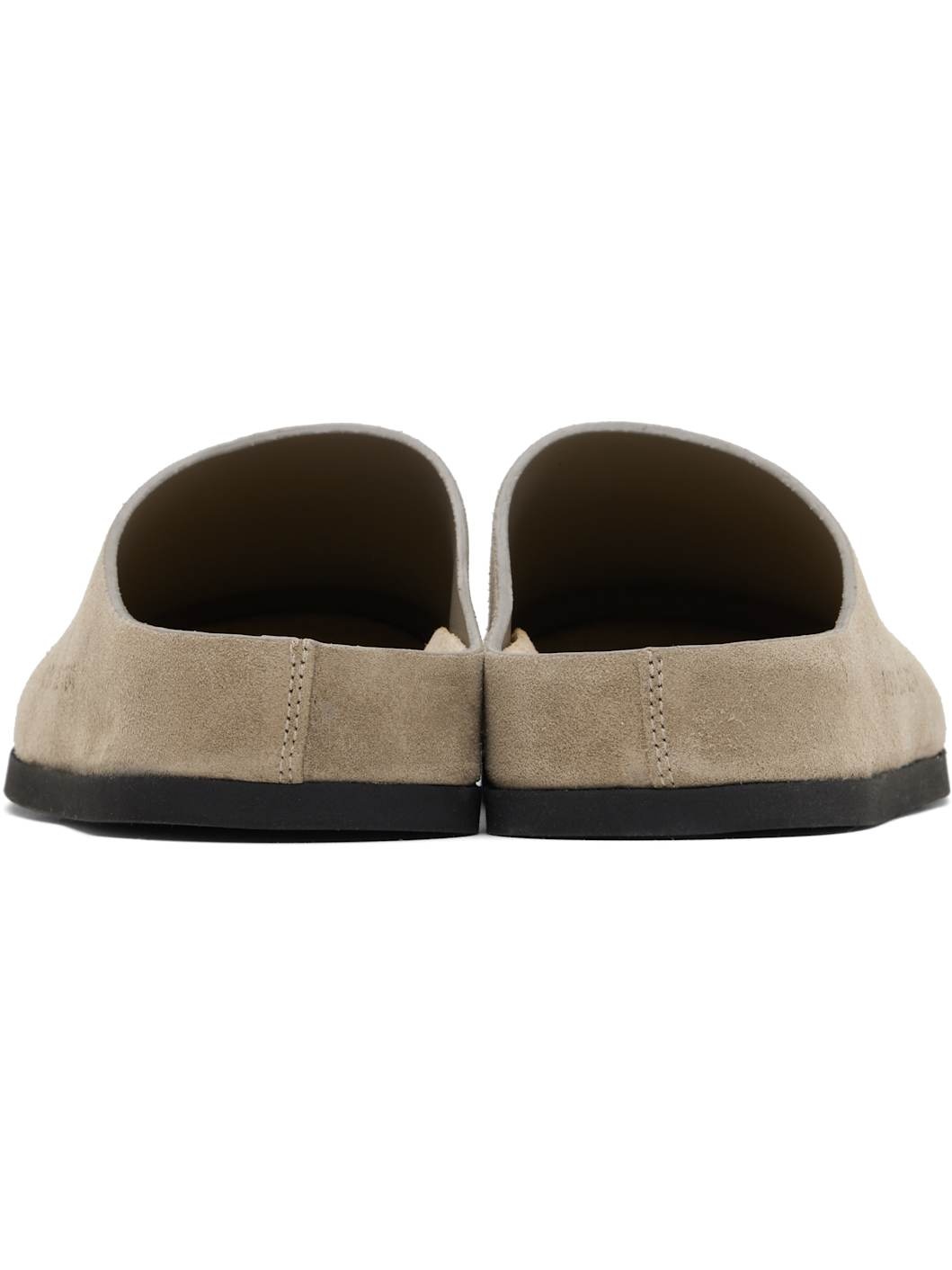 Taupe Suede Slip-on Loafers - 2