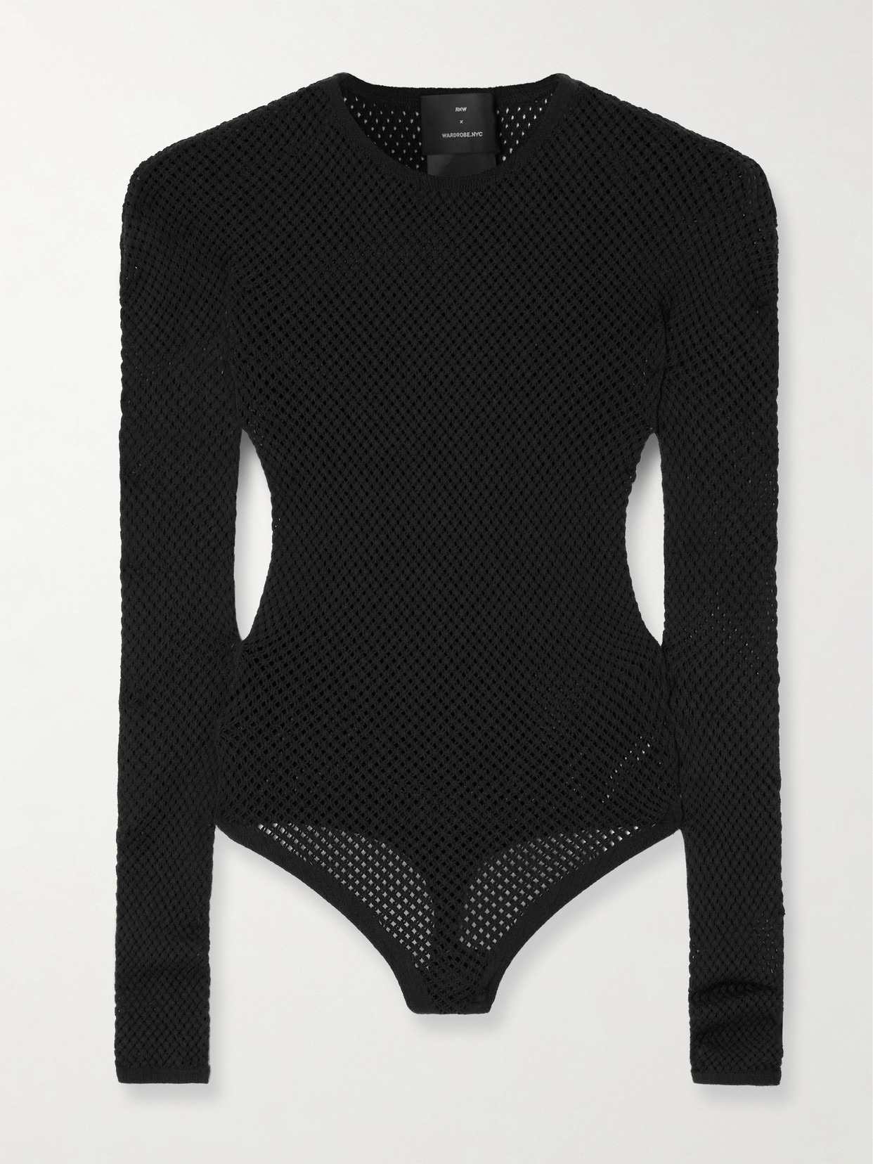 + Rhw Web Wool-blend Fishnet Bodysuit - 1