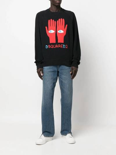 DSQUARED2 graphic-print logo sweatshirt outlook