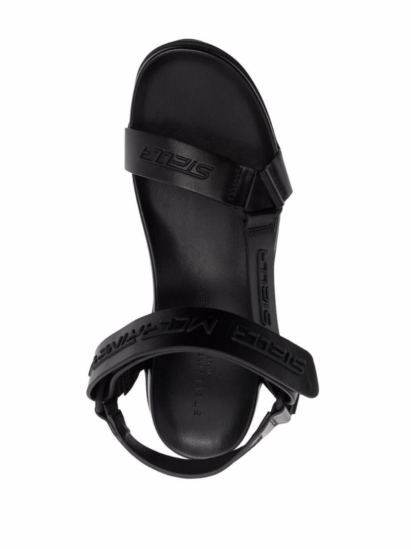 Trace logo-embossed flatform sandals - 4