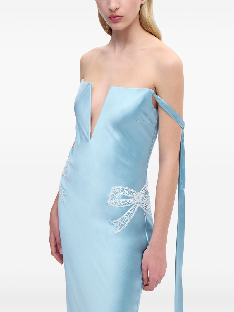 tied-sleeve strapless dress 5