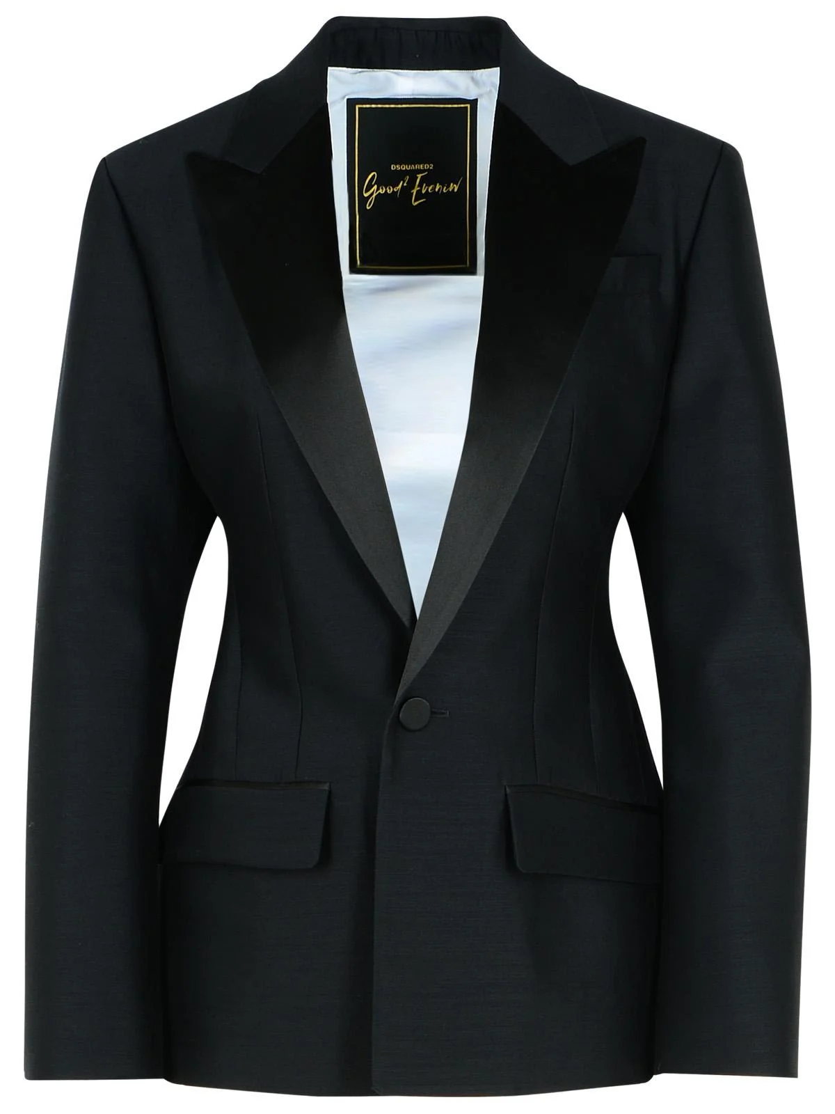 Dsquared2 'DAN' Black Virgin Wool Blend Blazer - 1
