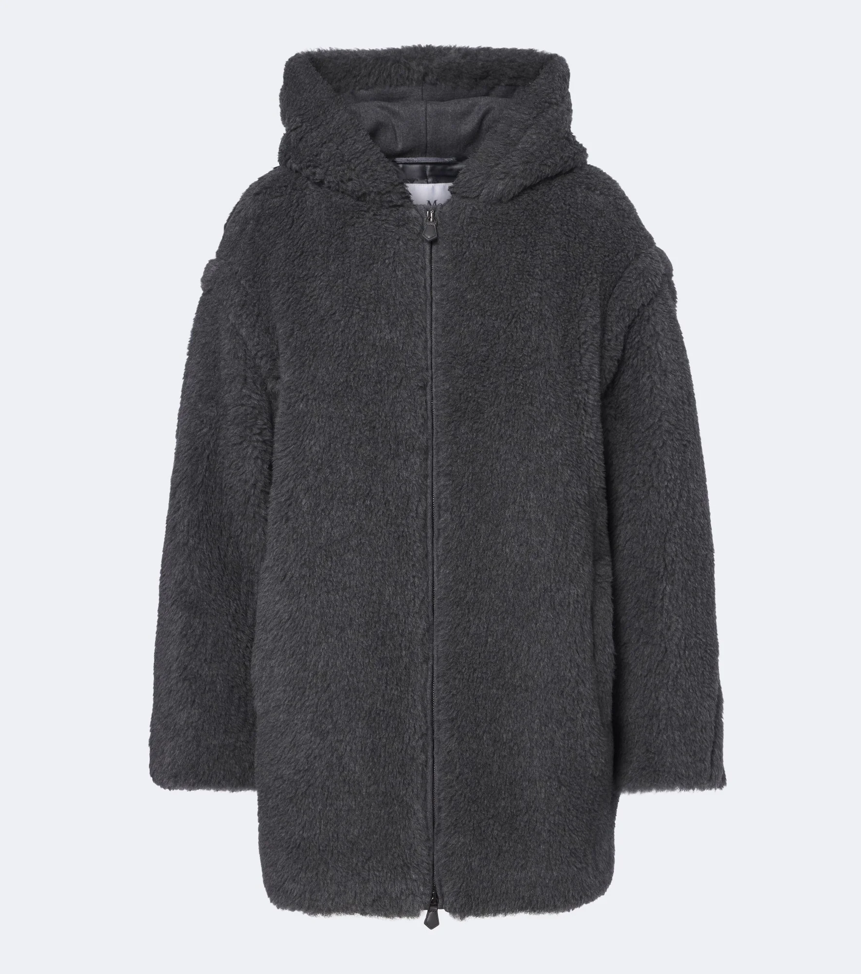 Hooded wool, alpaca, and silk coat - 1