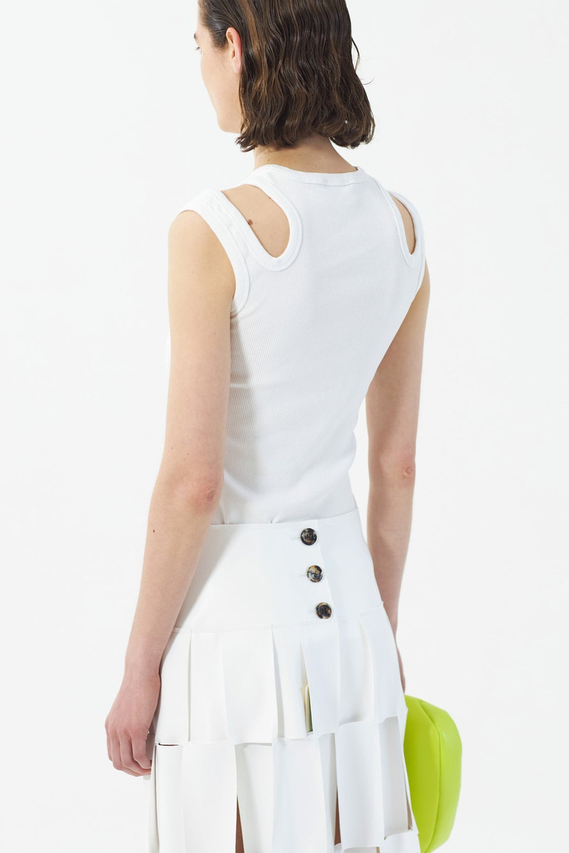 ORGANIC COTTON MULTI STRAP TANK TOP WHITE 4