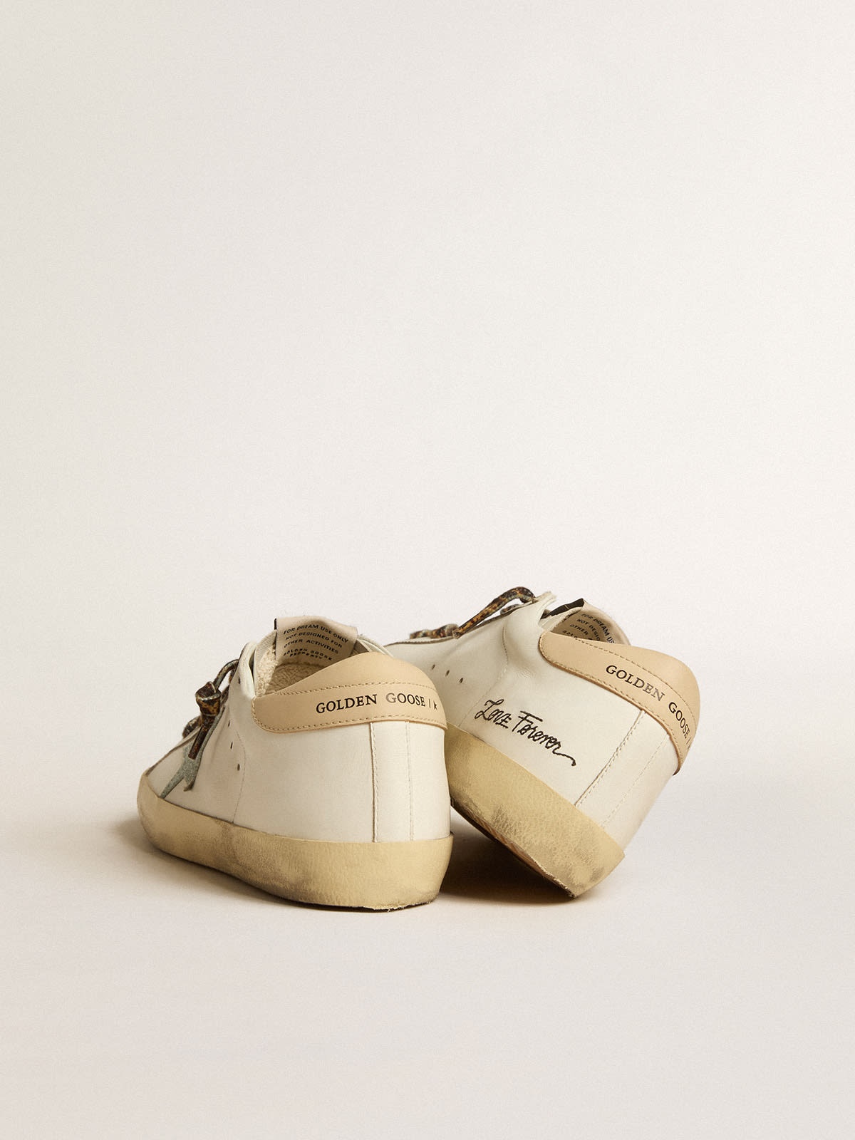 Super-Star with gray glitter star and nude leather heel tab - 5