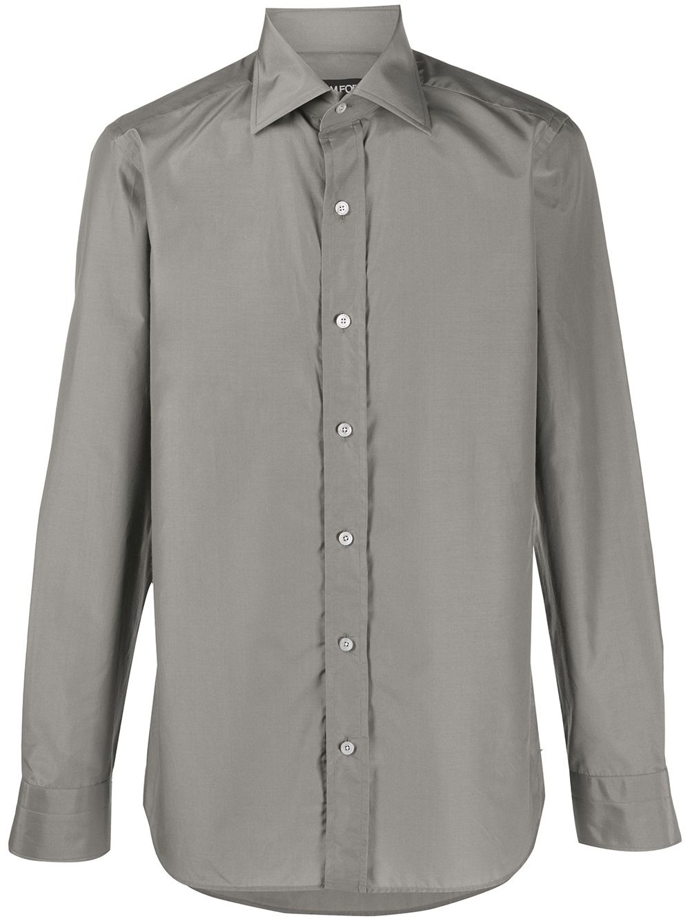 spread collar shirt - 1