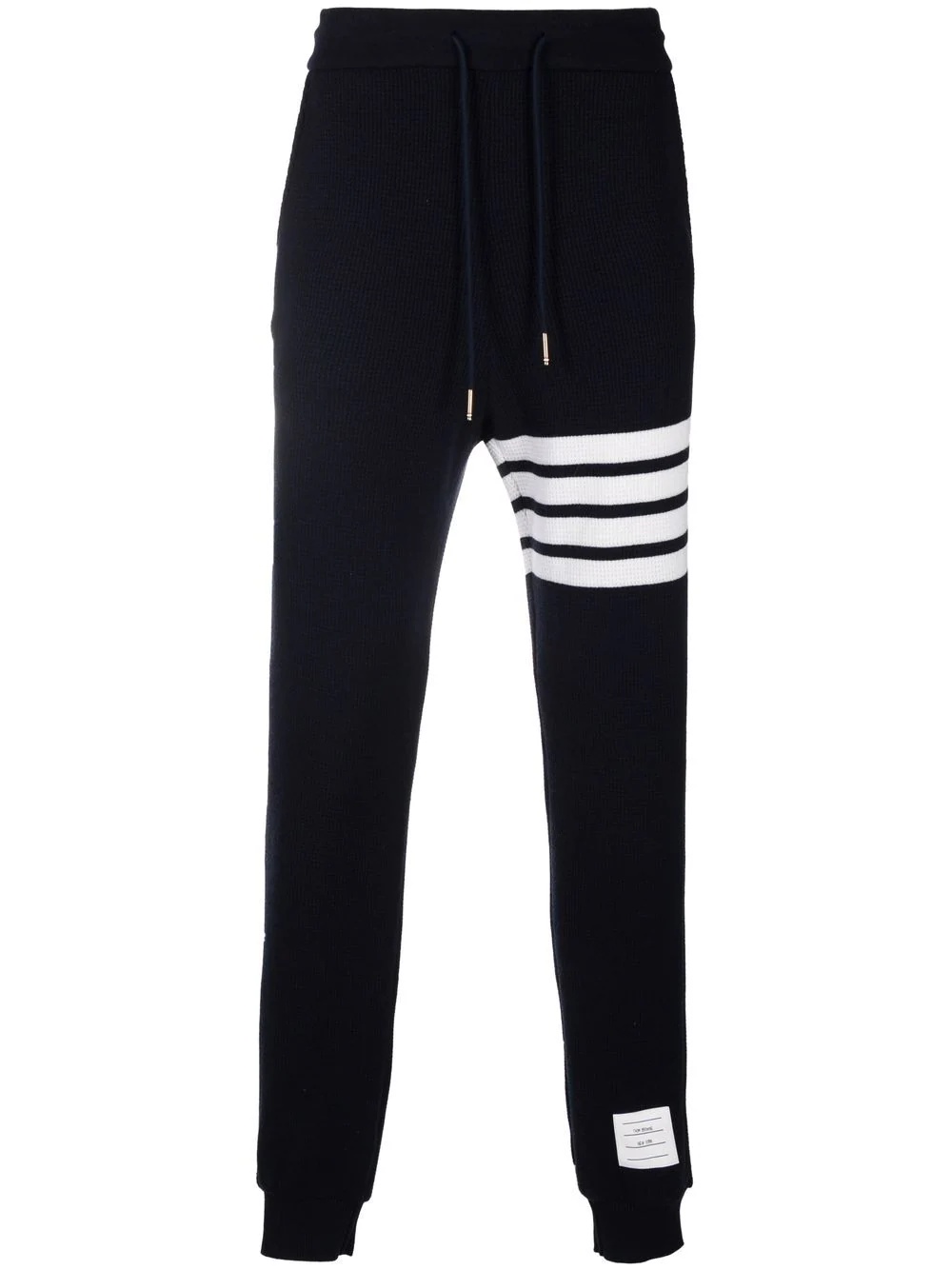 waffle-knit cashmere track pants - 1