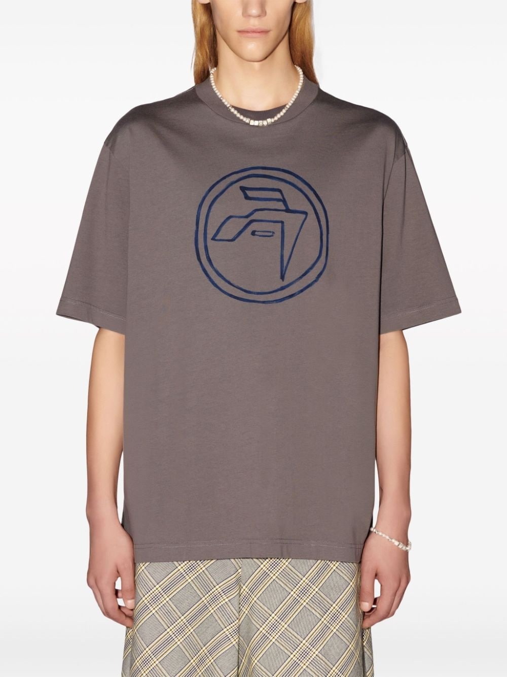 emblem-print organic-cotton T-shirt - 3