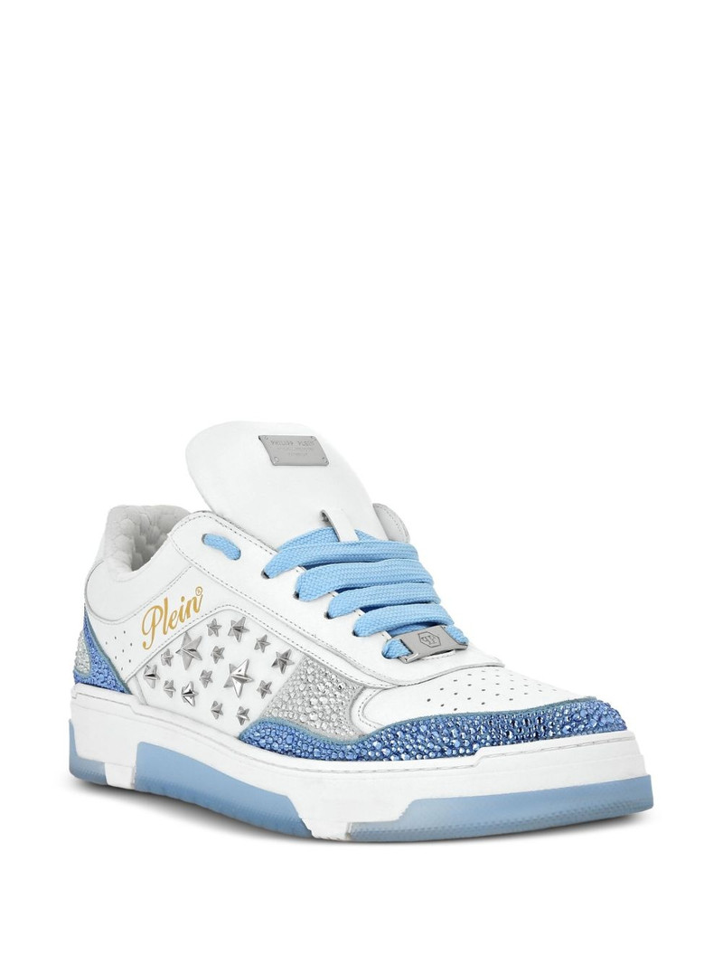 PHILIPP PLEIN studded leather sneakers outlook