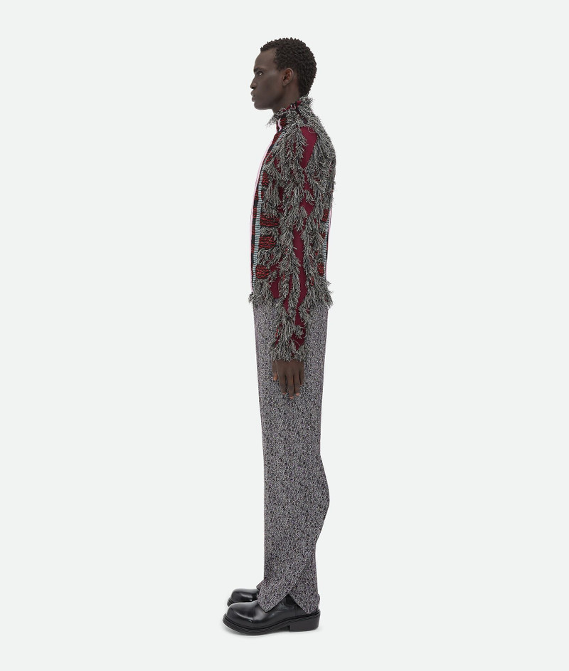 Bottega Veneta Jacquard Fringed High Neck Sweater outlook