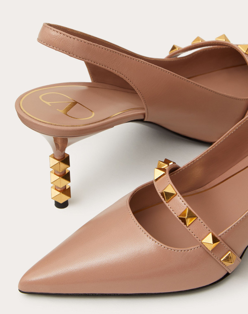 Rockstud Slingback Pump with sculpted heel in kidskin 70 mm 5