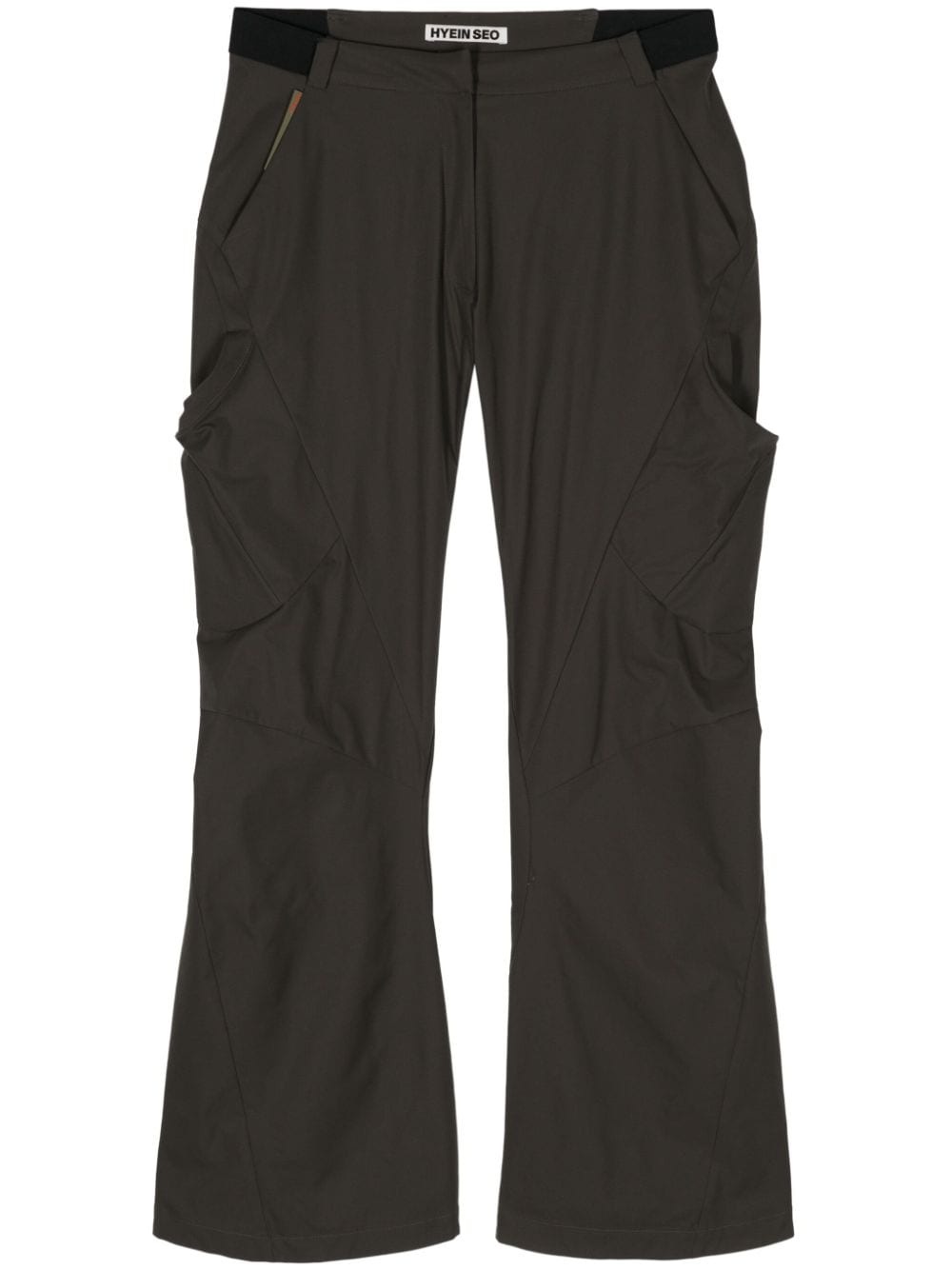 belted bootcut trousers - 1