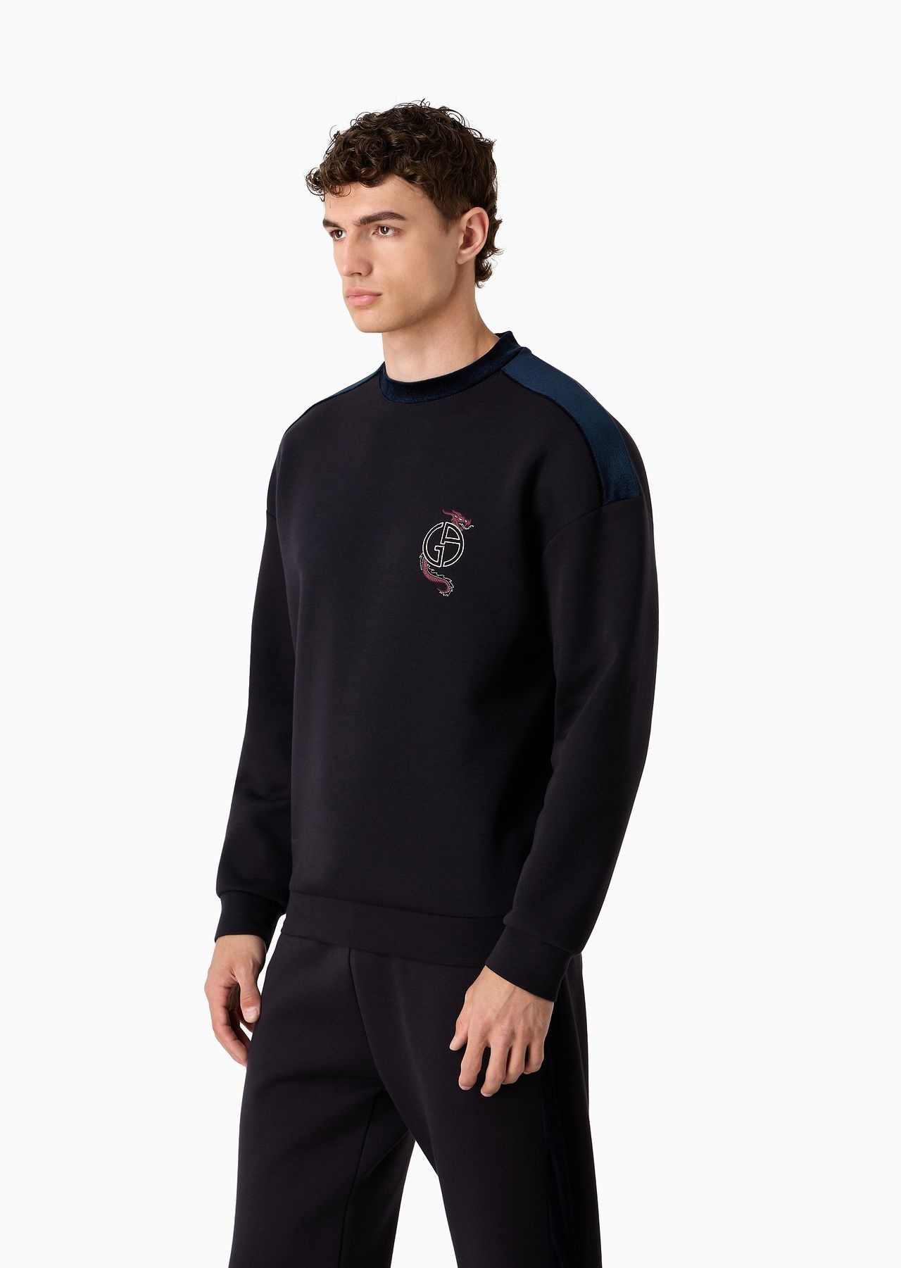 Cotton-jersey crew-neck sweatshirt - 2