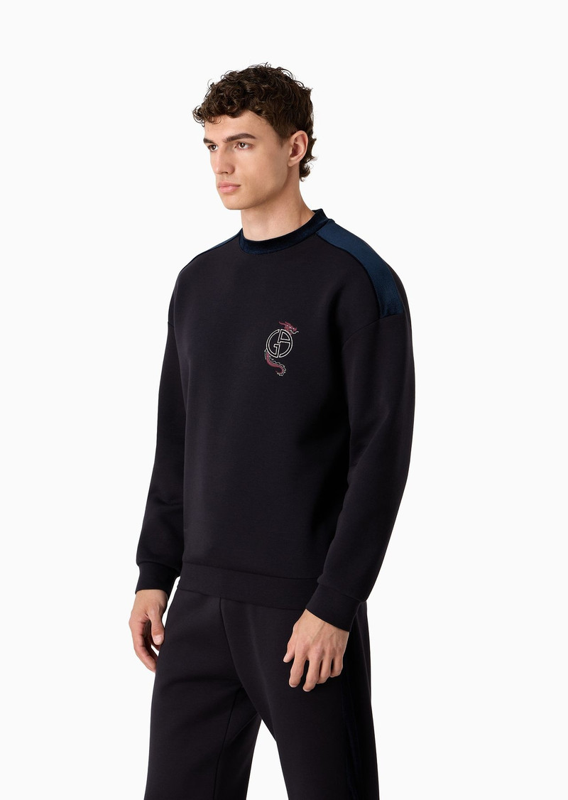 Cotton-jersey crew-neck sweatshirt 2
