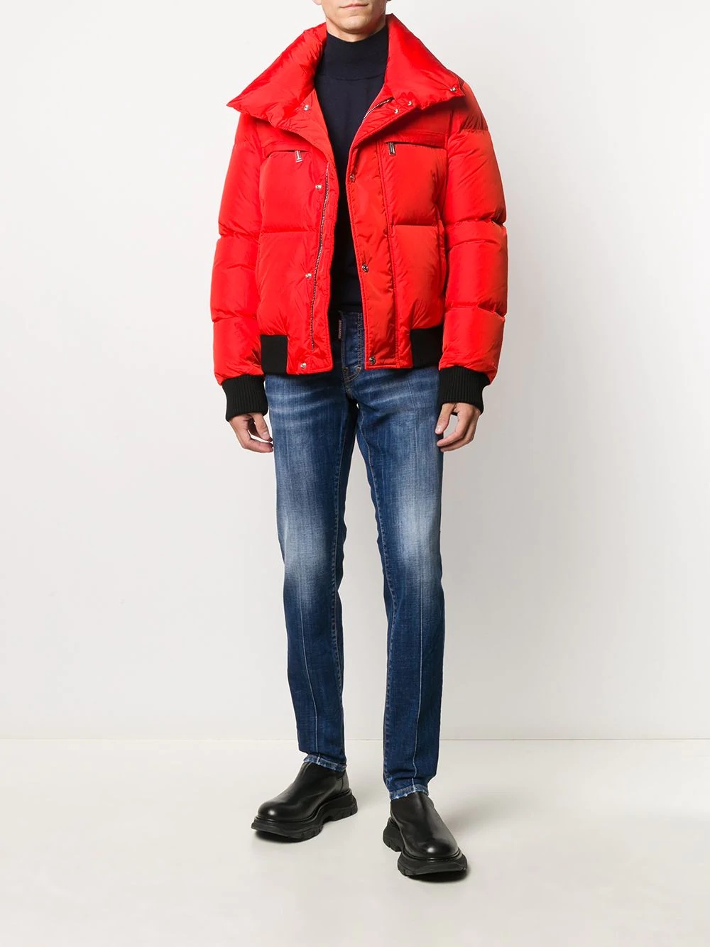 high-neck puffer jacket - 2