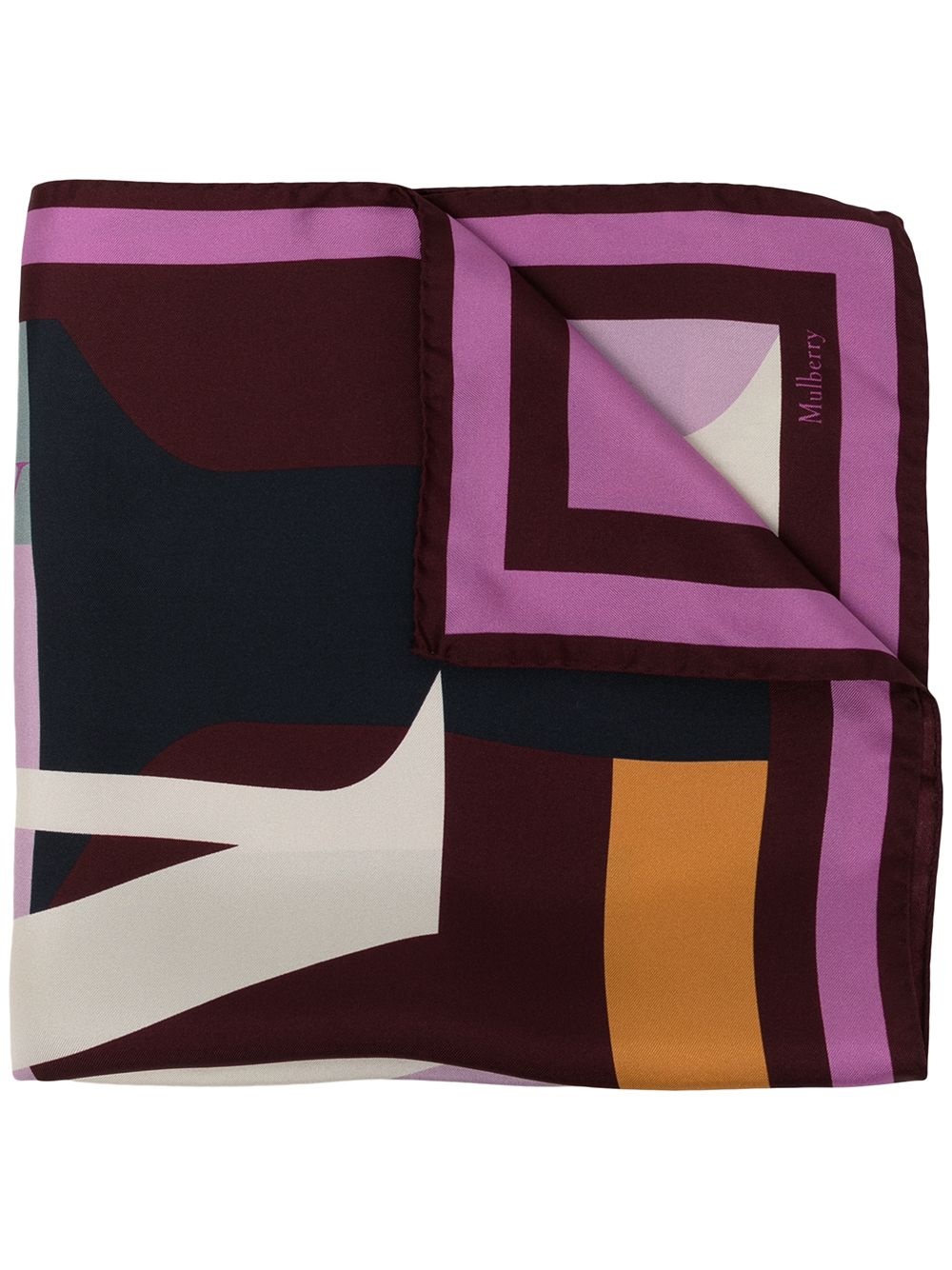 graphic-print organic-silk scarf - 1