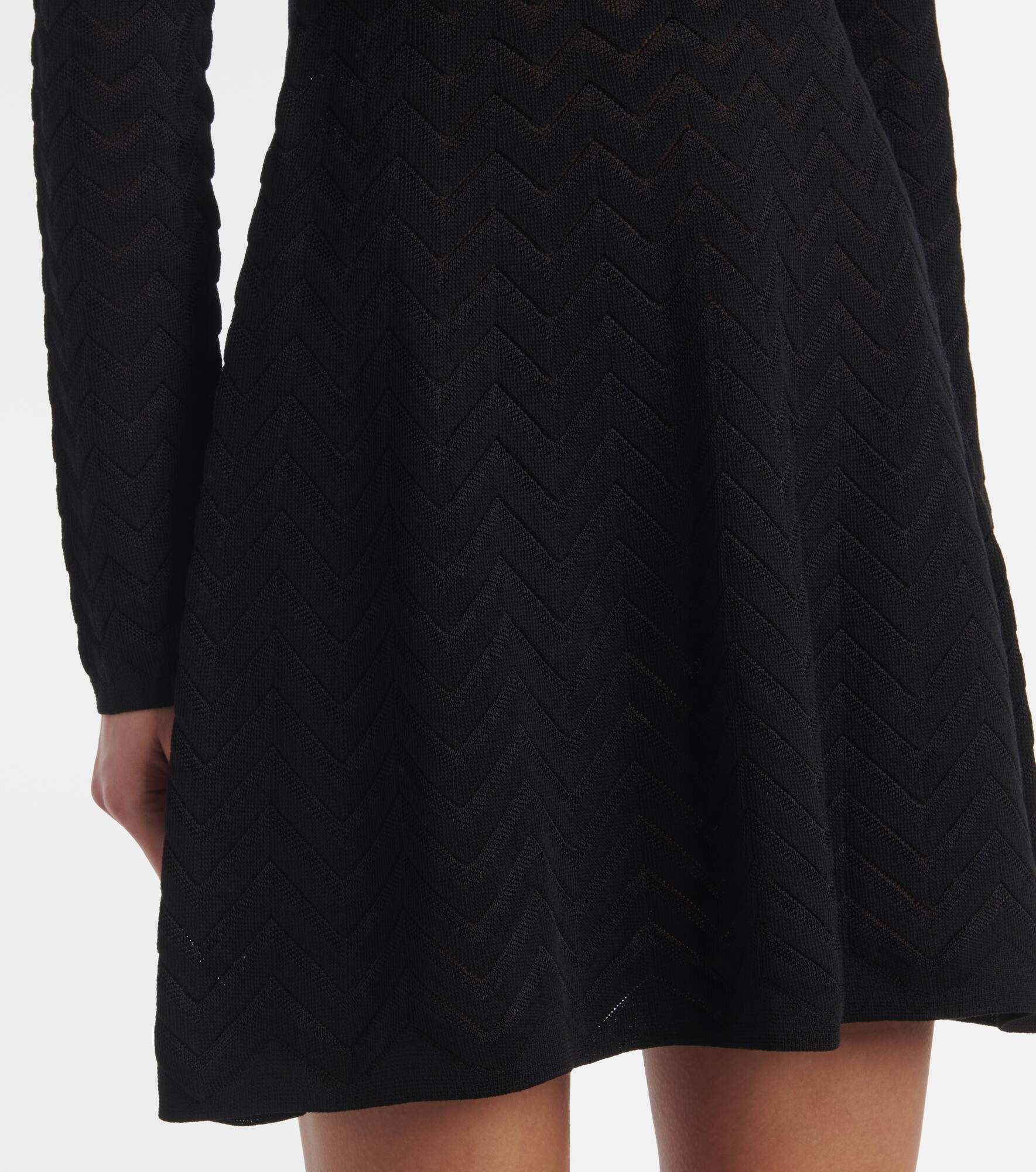 Zig Zag cotton-blend minidress - 5