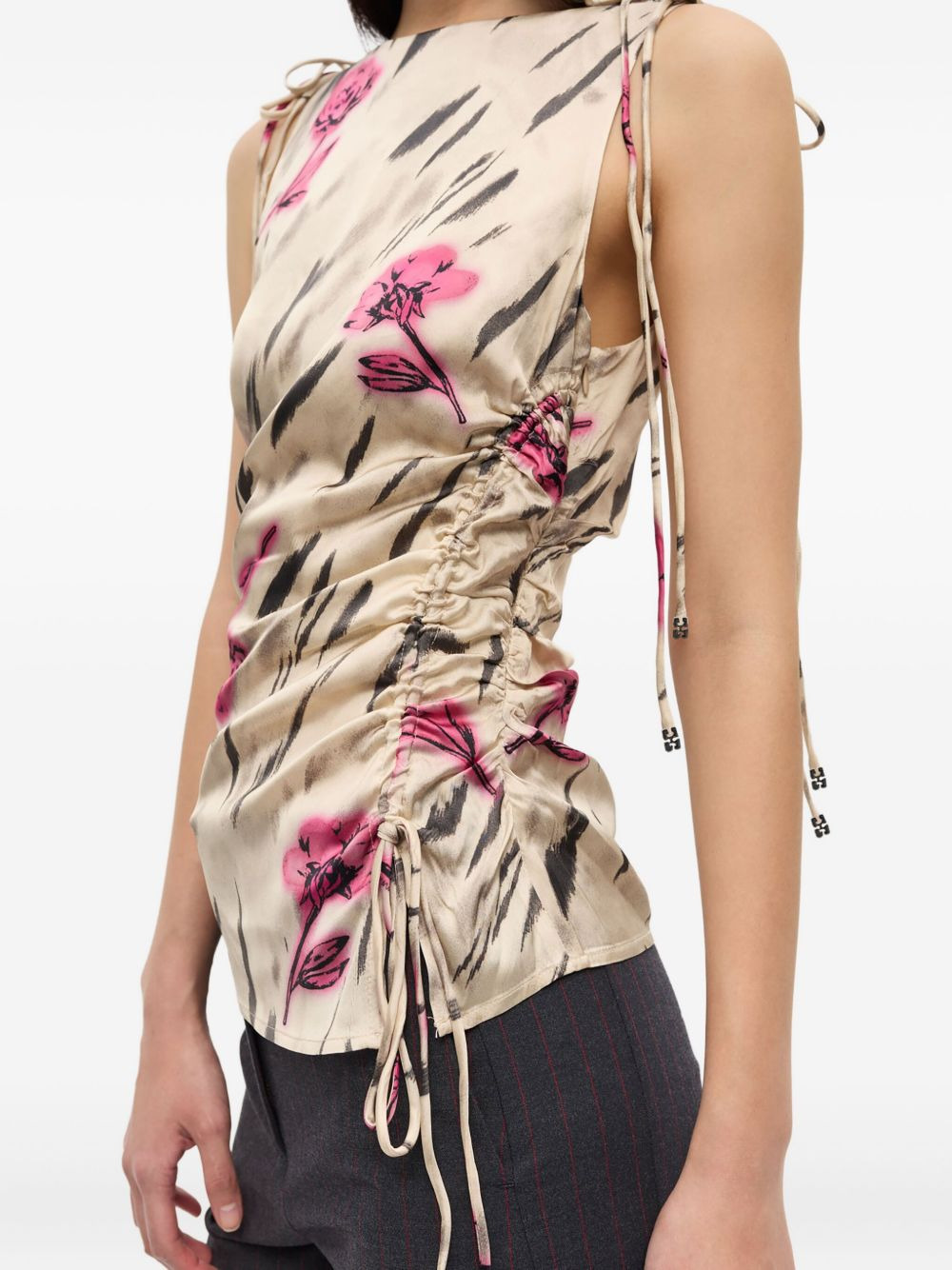 floral-print blouse - 5