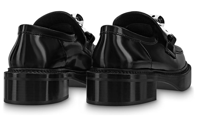 (WMNS) LOUIS VUITTON x YK Academy Loafers 'Black with White' 1AB9JW - 3